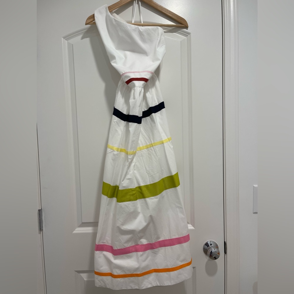 J.Crew, one shoulder strapped, stripped dress